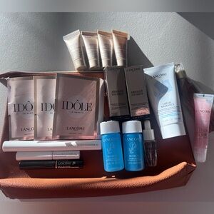 Lancome Skincare and Fragrance Set with Pink and Blue Accents